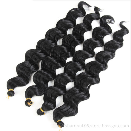 cheap deep wave crochet hair style deep twist for locs style 18inch crochet braid hair extension